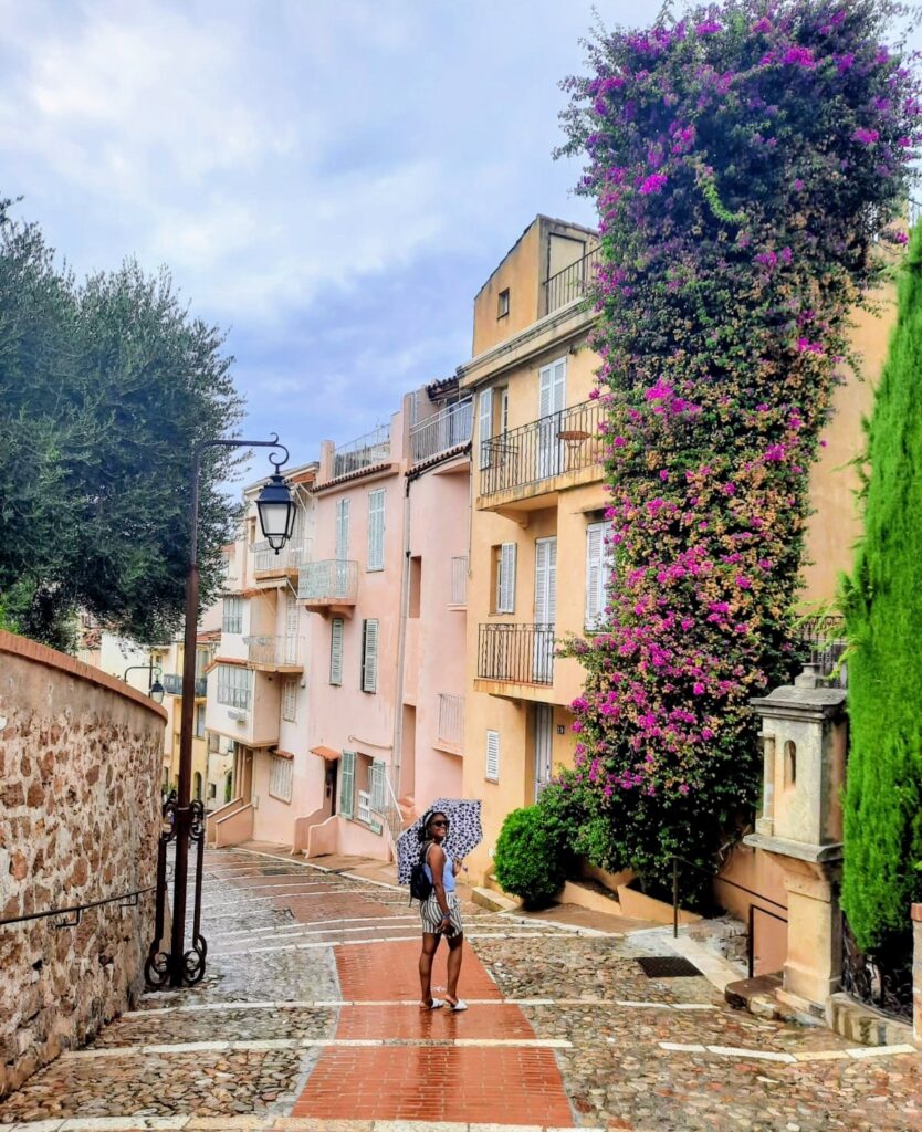 Walking through the streets of Cannes after summer rain.