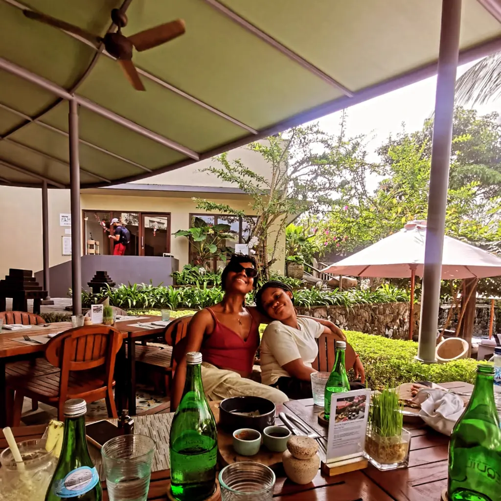 Mum and daughter enjoying time together during our family holiday in Bali