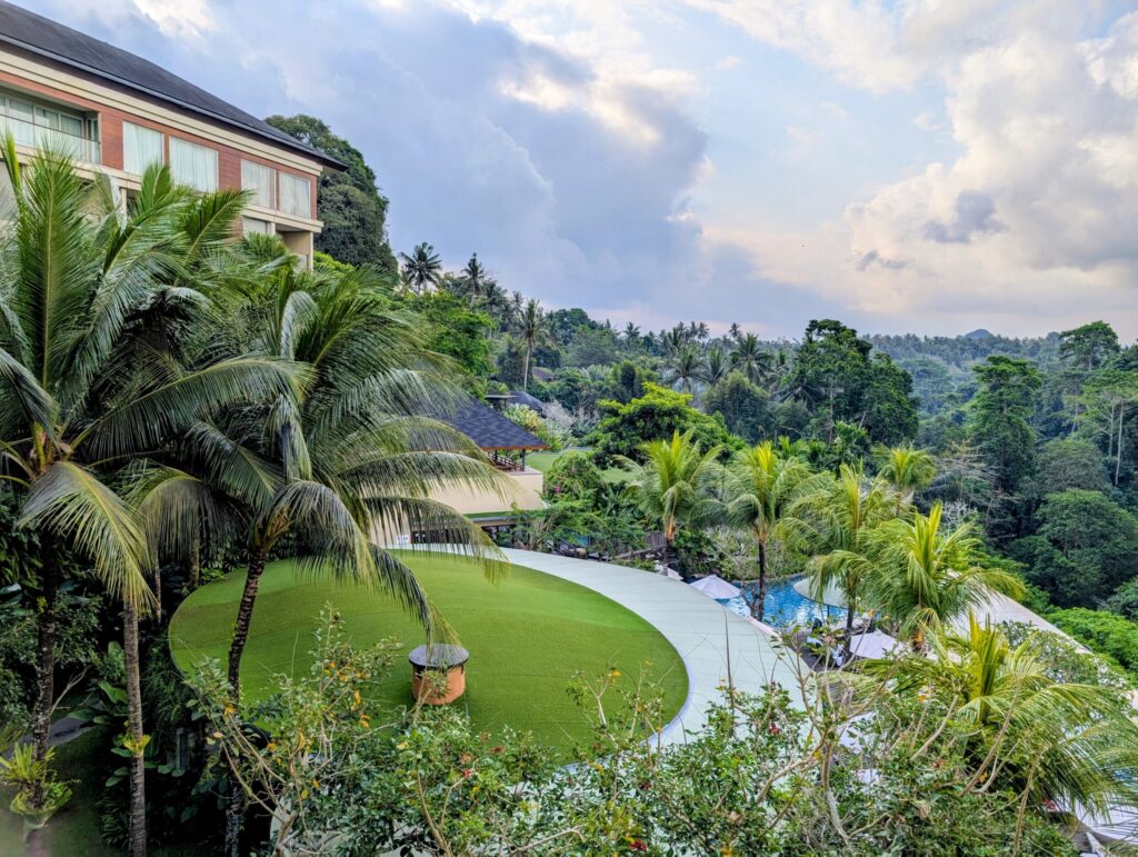 Luxury jungle resort surrounded by tropical greenery in Ubud, Bali
